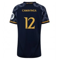 Billiga Real Madrid Eduardo Camavinga #12 Borta fotbollskläder Dam 2023-24 Kortärmad